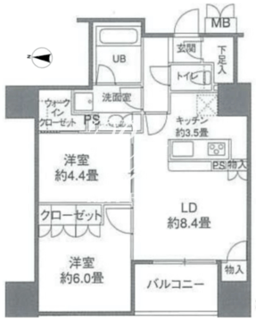カスタリアタワー品川シーサイド 1210 間取り図