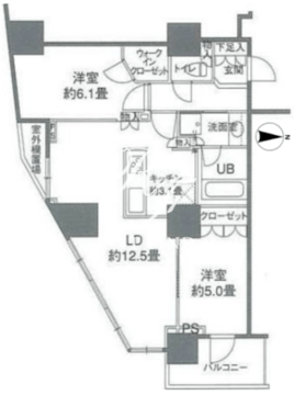 カスタリアタワー品川シーサイド 302 間取り図