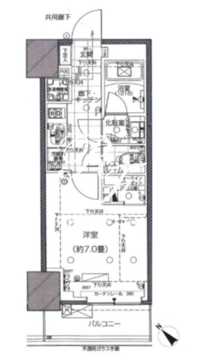 ピアース赤坂 404 間取り図