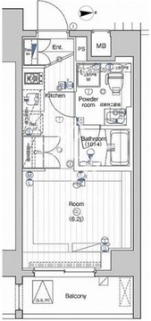 プレミアムキューブ大井町#mo 608 間取り図
