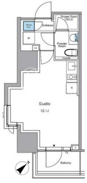 ルフォンプログレ渋谷ヒルトップ 1401 間取り図