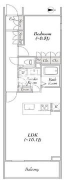 ルミークアン南麻布 608 間取り図