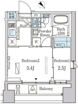 プライマル中央MINATO 305 間取り図