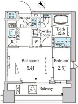 ライオンズフォーシア中央MINATO 405 間取り図
