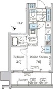 プライマル中央MINATO 403 間取り図