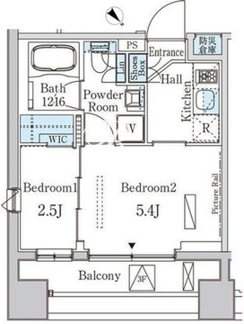 ライオンズフォーシア中央MINATO 407 間取り図