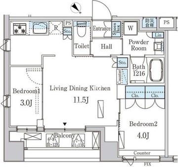ライオンズフォーシア中央MINATO 606 間取り図