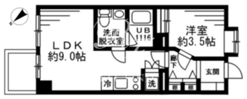 レジディア六本木檜町公園 310 間取り図