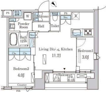 ライオンズフォーシア中央MINATO 905 間取り図