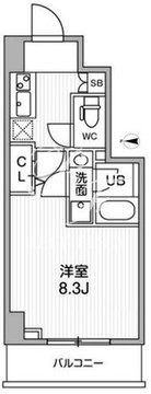 オルタナ亀戸2 602 間取り図