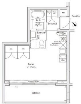 カスタリア初台2 211 間取り図