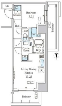 パークアクシス両国スクエア 1306 間取り図