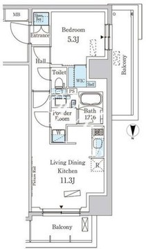 パークアクシス両国スクエア 1106 間取り図