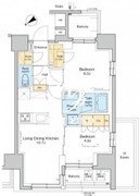 プラウドフラット西日暮里 501 間取り図
