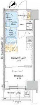 プラウドフラット西日暮里 702 間取り図