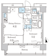 パークアクシス上野イースト 406 間取り図