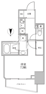 レジディア御茶ノ水2 1002 間取り図