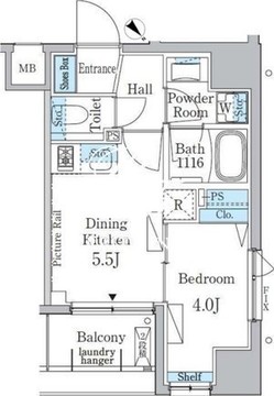 リビオメゾン日本橋久松町 801 間取り図