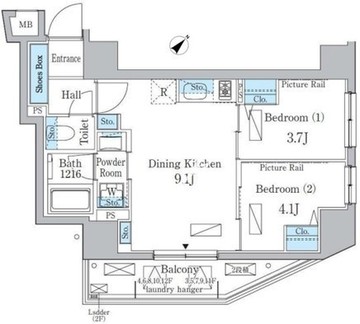 リビオメゾン日本橋久松町 303 間取り図