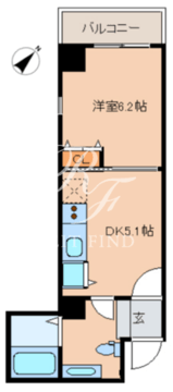 レジディア日本橋人形町 402 間取り図