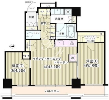 パークタワー秋葉原 1602 間取り図