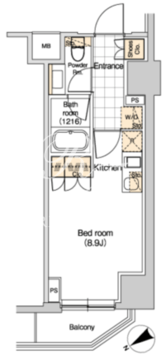 パークハビオ新橋 304 間取り図