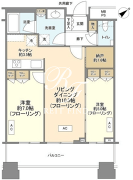 ル・サンク大崎ウィズタワー 1208 間取り図