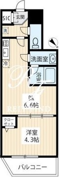 ハーモニーレジデンスノースザガーデン 401 間取り図