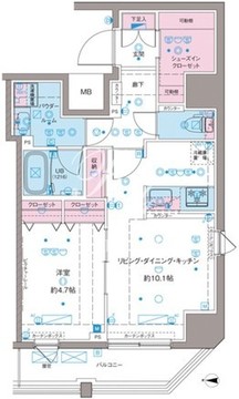 ガリシア新宿ノース2 1101 間取り図