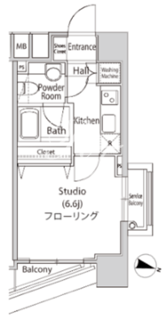 ファーストリアルタワー新宿 501 間取り図