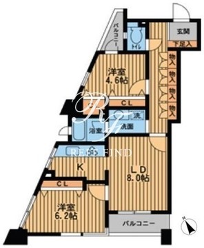 プライムアーバン新川 401 間取り図