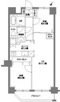 カスタリア浅草橋 302 間取り図