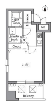 レジディア神楽坂 304 間取り図