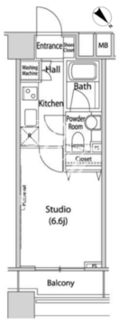 ファーストリアルタワー新宿 505 間取り図