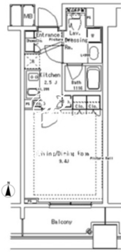 パークアクシス御茶ノ水ステージ 203 間取り図