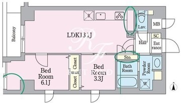 ブリランテ両国 601 間取り図