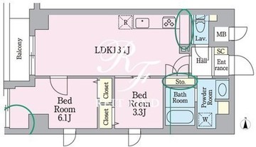 ブリランテ両国 701 間取り図