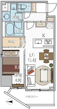 シーズンフラッツ押上 1103 間取り図
