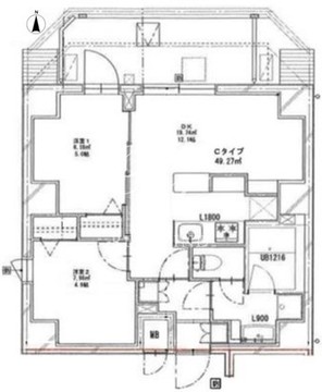 クリアルプレミア浅草橋 901 間取り図