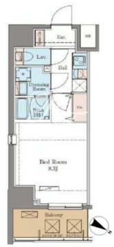 ＢｌｕＲｏｃｋ門前仲町 202 間取り図