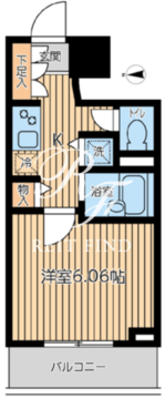 シティスパイア新富町 1102 間取り図