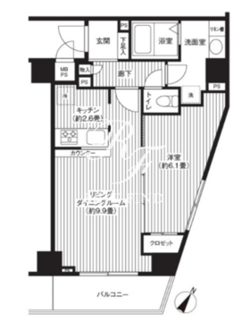 カスタリア初台 803 間取り図