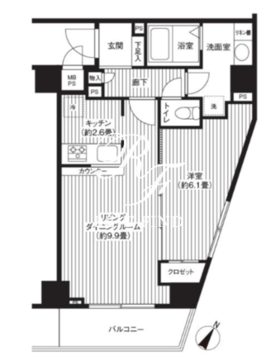 カスタリア初台 703 間取り図