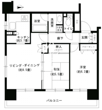 パークキューブ浅草田原町 805 間取り図