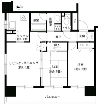 パークキューブ浅草田原町 405 間取り図
