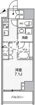 ドゥーエ三ノ輪1 902 間取り図