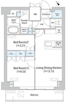 ミリアレジデンス浅草橋2 804 間取り図