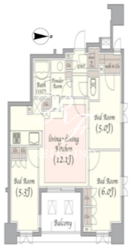 KDXレジデンス錦糸町 501 間取り図
