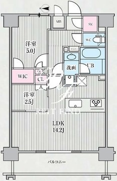 テラス浅草橋 1303 間取り図