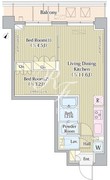アヴォルトフェリーチェ蒲田サウス 204 間取り図